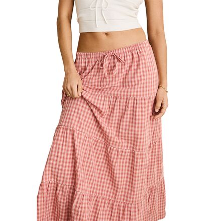 Rhythm - Kirra Check Tiered Maxi Skirt - Women's