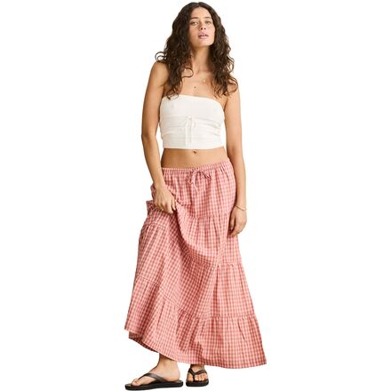 Rhythm - Kirra Check Tiered Maxi Skirt - Women's