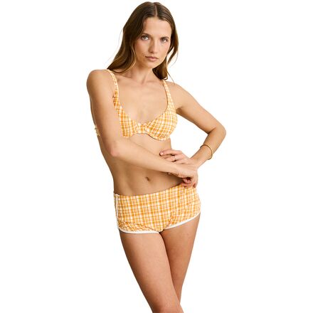 Rhythm - London Check Boyleg Bikini Bottom - Women's