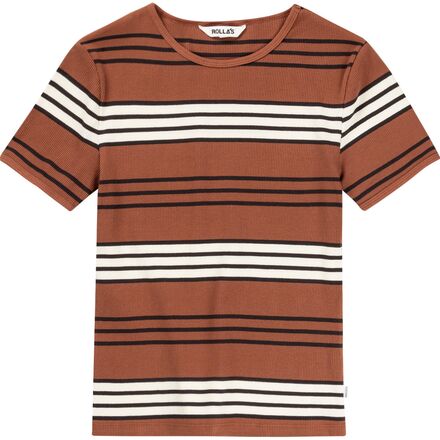 Rolla's - Baby Rib T-Shirt - Women's - Chestnut Stripe