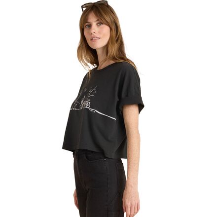 Night Ride Cropped Boxy Shirt - Women's