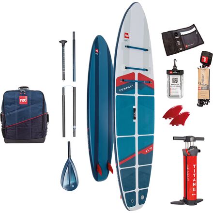 Red Paddle Co. - Red Compact 11ft SUP Package - 2022 - White/Blue