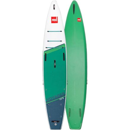 Red Paddle Co. - Voyager+ Inflatable Stand-Up Paddleboard - White/Green