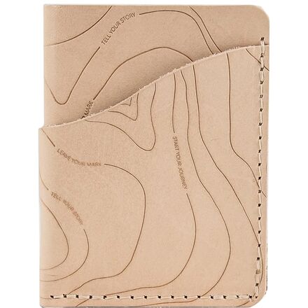 Rustico - Wave Leather Wallet Topo Design - Natural