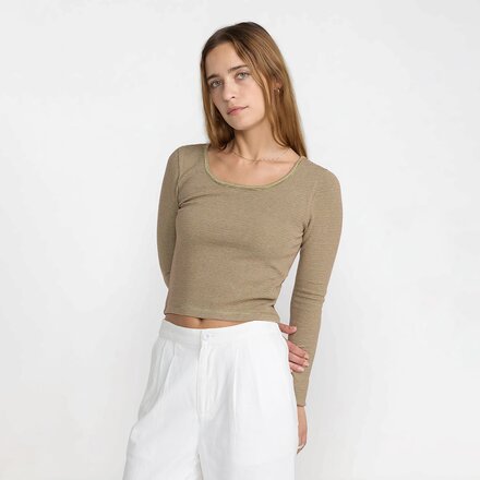 RVCA - Jungle Ls Scoop Neck Shirt - Women's