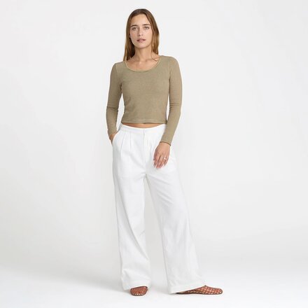 RVCA - Jungle Ls Scoop Neck Shirt - Women's