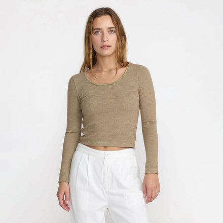 RVCA - Jungle Ls Scoop Neck Shirt - Women's