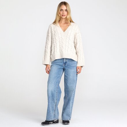 RVCA - Cable V Neck Sweater - Women's