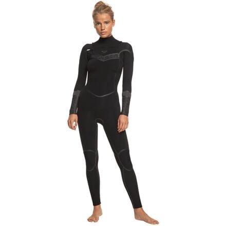 Roxy - 3/2 Syncro+ FZ Front Zip Wetsuit - Women's - Black/Black