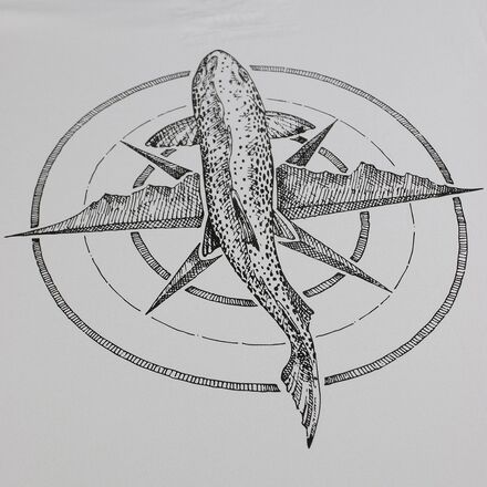 Rep Your Water - Brown Trout Compass Sun Shirt - Men's