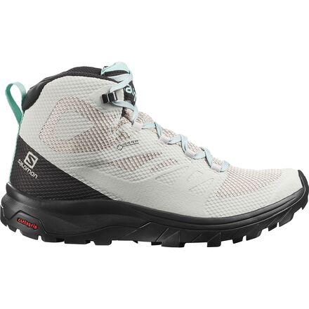 Salomon - Outline Mid GTX Hiking Boot - Women's - Lunar Rock/Black/Pastel Turquoise