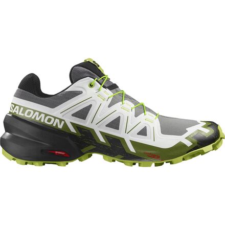 Salomon - Speedcross 6 Trail Running Shoe - Men's - Black/White/Acid Lime
