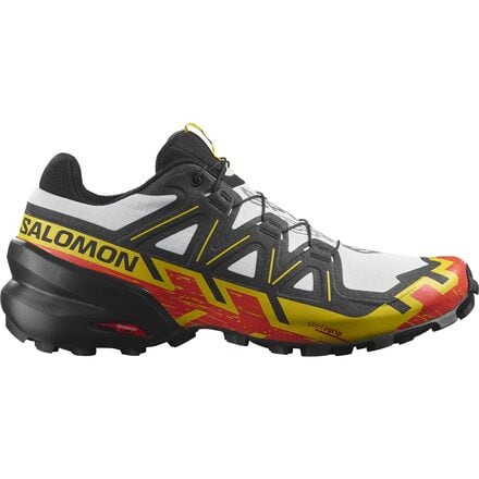 Salomon - Speedcross 6 Trail Running Shoe - Men's - White/Black/Empire Yellow