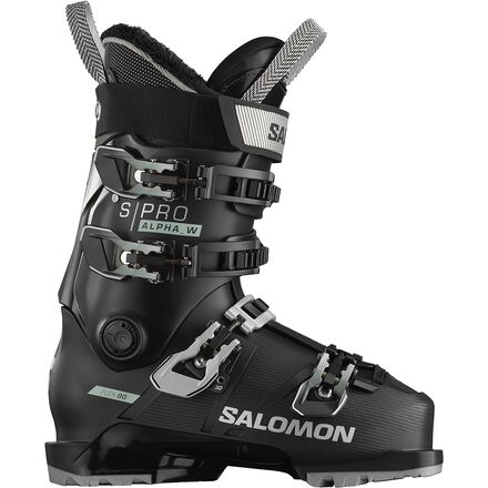 Salomon - S/Pro Alpha 80 Ski Boot - 2024 - Women's - Black/White/Moss/Silver