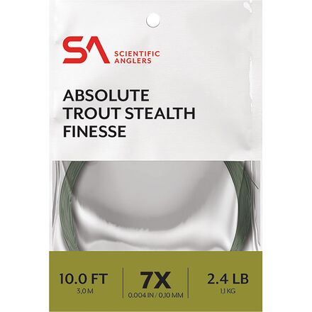 Scientific Anglers Absolute Trout Fly Fishing Leaders 14ft - 3 Pack With High Knot Strength For Freshwater