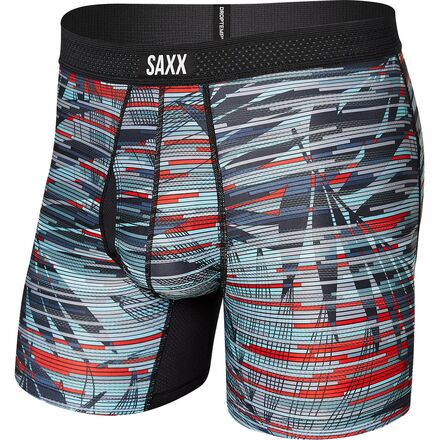 SAXX - Hot Shot Boxer Brief + Fly - Men's - Crystal Palms/Fog Blue