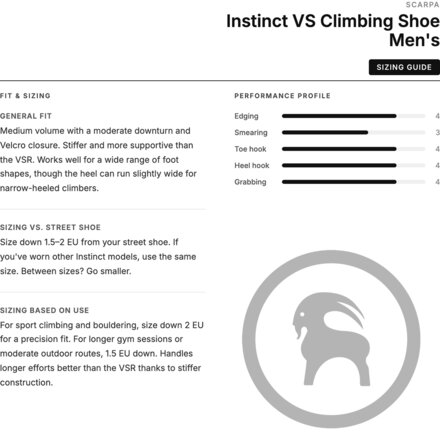 Scarpa - Instinct VS Climbing Shoe - Men's
