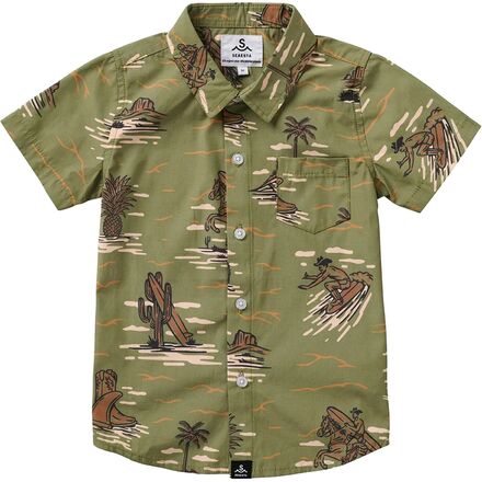 Surfing Cowboy Button Up Shirt - Toddler Boys'