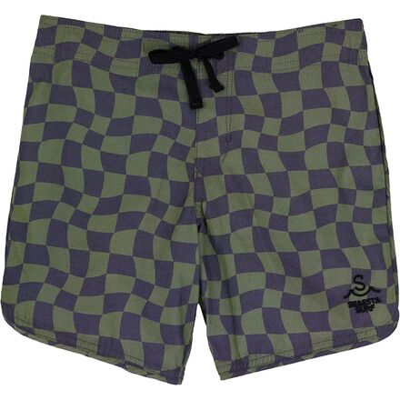 Wavy Checks Boardshort - Boys'