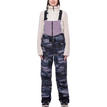 686 - Hydrastash GORE-TEX Bib Pant - Women's - Dusty Orchid Waterland Camo Colorblock