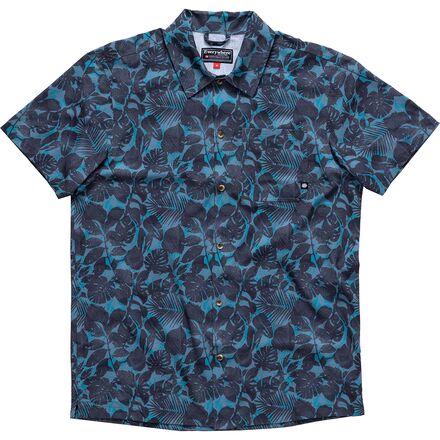 686 - Nomad Perforated Button-Up Short-Sleeve Shirt - Men's - Floral Deep Lake