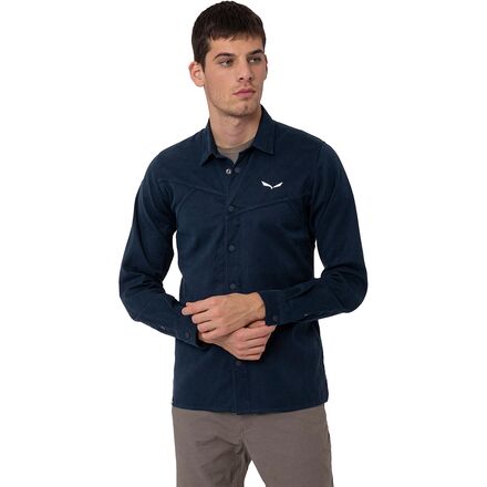 Salewa - Fanes Hemp Long-Sleeve Shirt - Men's - Navy Blazer