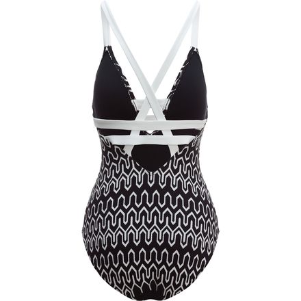 Seafolly - Optic Wave Deep V Maillot One Piece Swimsuit - Women's