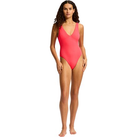 Seafolly - Sea Dive Deep V-Neck Maillot One-Piece Swimsuit - Women's