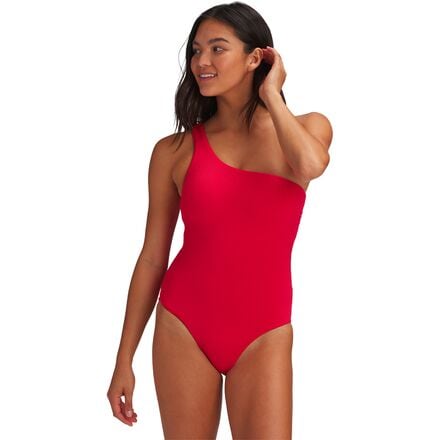 Seafolly - Sea Dive One Shoulder Maillot One-Piece Swimsuit - Women's - Chilli Red