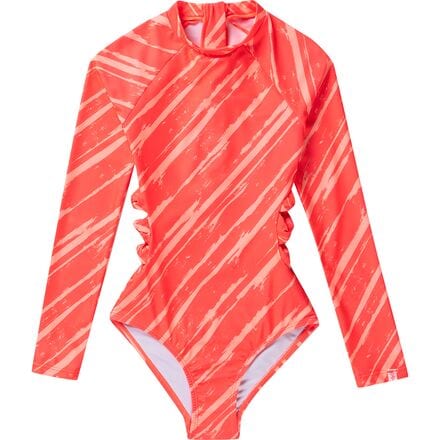Seafolly - Palm Cove Knot Side Paddlesuit - Girls' - Coral