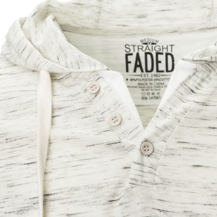 Straight Faded - Button Front Pullover Hoodie - Men's