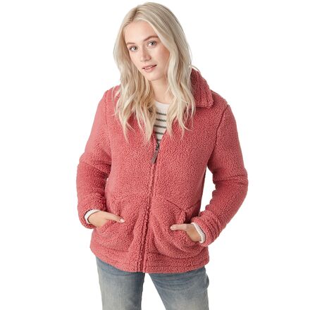 Stoic - Cozy Patterned Fleece Jacket - Women's - Rose Blush