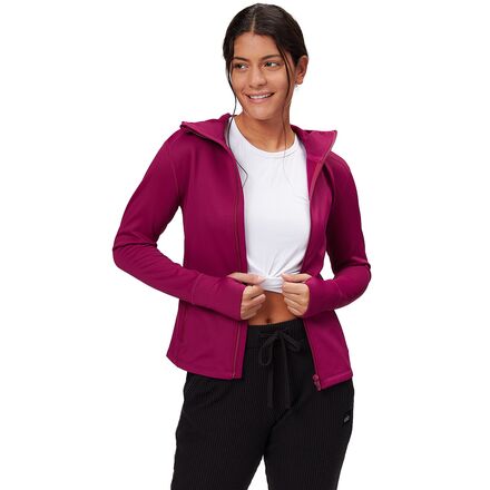 Stoic - Tech Fleece Hooded Full-Zip Jacket - Past Season - Women's - Magenta Purple