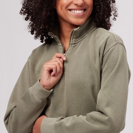 Stoic - Cotton Cropped 1/4-Zip Pullover - Women's