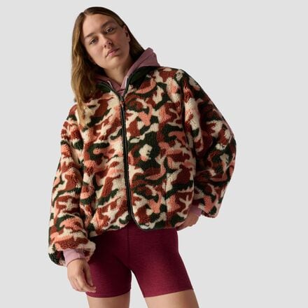 Stoic - MTN High Pile Fleece Full-Zip Jacket - Women's - Clay Camo Print