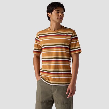 Stoic - Short-Sleeve Striped T-Shirt - Men's - Brown Sugar Stripe