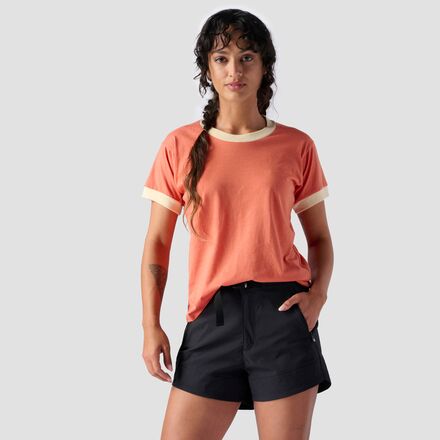 Stoic - Ringer Short-Sleeve T-Shirt - Women's - Copper/Cream