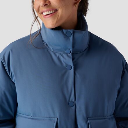 Stoic - Cropped Boxy Snap Front Puffer - Women's