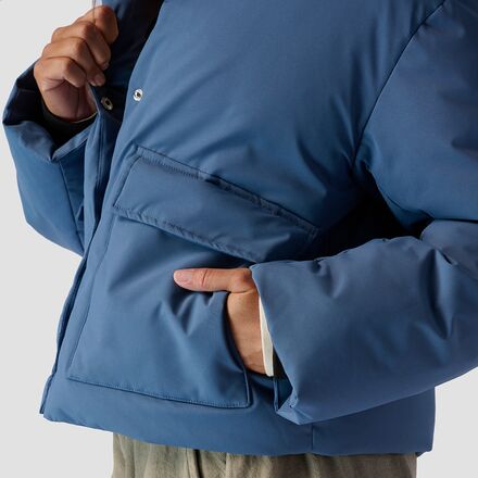 Stoic - Cropped Boxy Snap Front Puffer - Women's