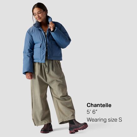Stoic - Cropped Boxy Snap Front Puffer - Women's