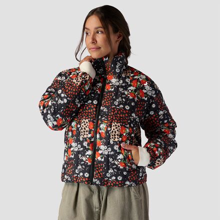 Stoic - Printed Quilted Puffer - Women's - Black Flower Patchwork