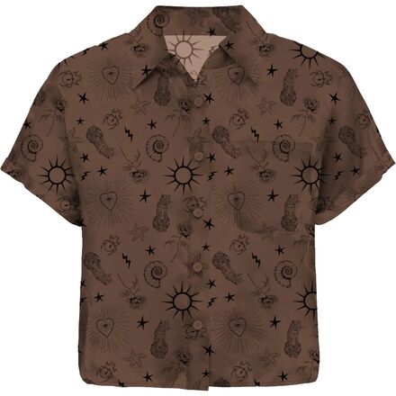 Explorer Cropped Short-Sleeve Button-Up Jersey - Women's