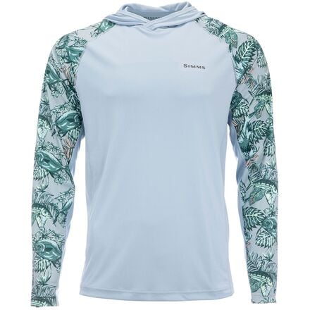 Simms - Solarflex Hooded Print Shirt - Men's - Slamdown Steel Blue