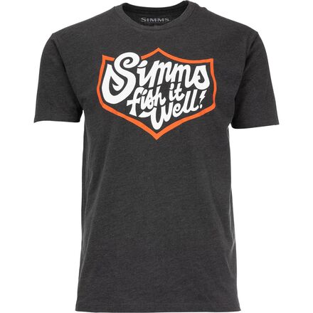 Simms - Fish It Well Badge T-Shirt - Men's - Charcoal Heather