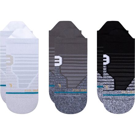 Stance - Versa Tab Running Sock - 3-Pack - Black/White