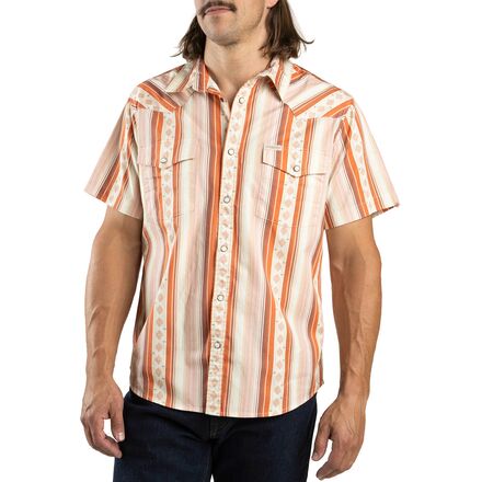 Wyatt Pearl Snap Serape Short-Sleeve Shirt - Men's