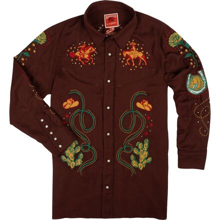Sendero Provisions Co. - Show Pony Embroidered Western Pearl Snap LS Shirt