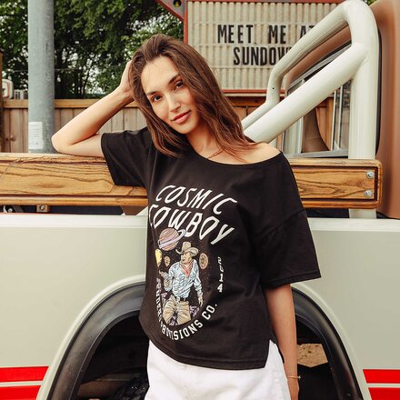 Sendero Provisions Co. - Cosmic Cowboy Basic T-Shirt - Women's