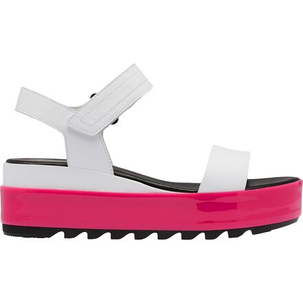 SOREL - Cameron Flatform Sandal - Women's - White/Punch Pink