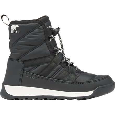 SOREL - Whitney II Plus Lace WP Boot - Boys' - Black/Sea Salt